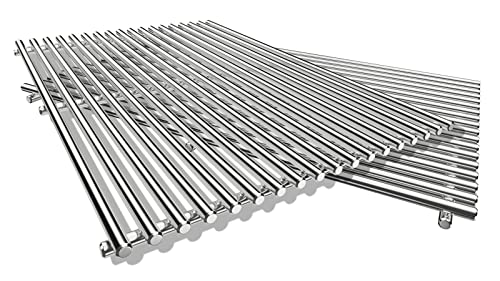 QuliMetal 19.5' 9MM 304 Stainless Steel Cooking Grates for Weber Genesis 300 Series, Genesis E310 E320 E330 S310 S320 S330, Replacement Parts for Weber 7528/7524
