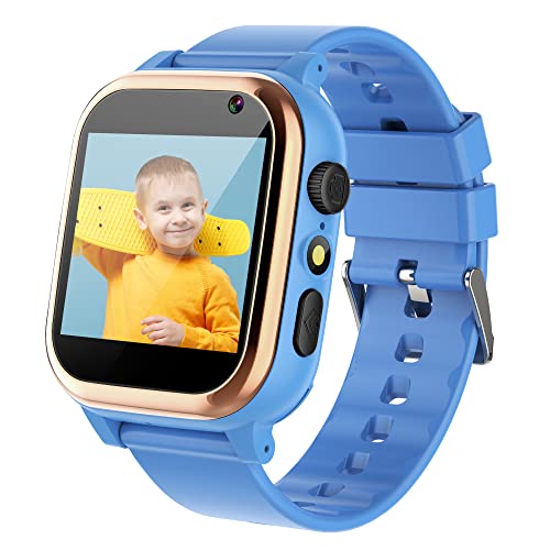 Kids Smart Watch Boys, Smart Watch for Kids Game Watch Toys for 4-12 Years Old with Alarm Video Music Camera Player Flashlight Pedometer Educational Watch Birthday Gift for Boys