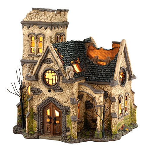 Department 56 Zinc alloy, UL Cord, Dolomite 4036592 Snow Village Halloween The Haunted Lit House, 9.06 inch