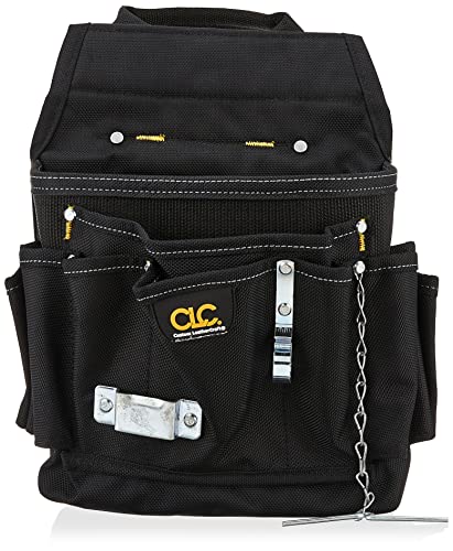 CLC Custom Leathercraft 5505 Professional Electrician's Tool Pouch, Ballistic Poly, 12Pocket , Black