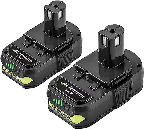 2Packs 3.0Ah Replacement Battery for Ryobi 18V Battery P102 P103 P104 P105 P107 P108 P109 P122 Battery Cordless Power Tools Compatible with Ryobi 18 Volt Battery Compatible with Ryobi Battery Charger