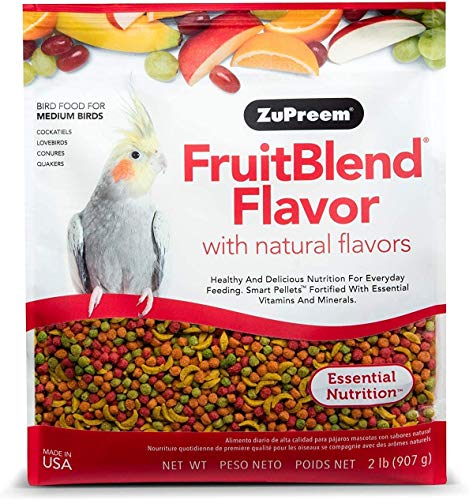 ZuPreem FruitBlend Flavor with Natural Flavors - Daily Bird Food For Medium Birds - 2 lb