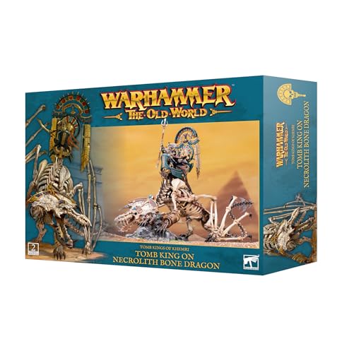 Warhammer Old World - Tomb Kings of KHEMRI - Tomb King ON NECROLITH Bone Dragon