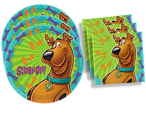 Scooby-Doo Birthday Party Supplies Set Large Plates Plates Napkins Tableware Kit for 16 by Designware