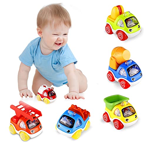 ShinePick Pull Back Cars, Toy Cars for Toddlers, Push and Go Vehicles Toys Friction Powered Car Toys Christmas Birthday Gift for Kids, Boys and Girls (6 Pcs)