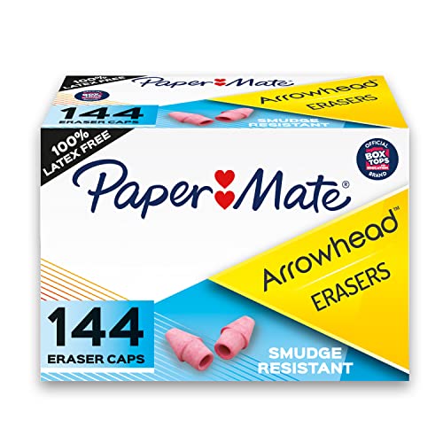 Paper Mate IF Arrowhead Pink Pearl Cap Erasers, 144 Count, Arrowhead Pink Pearl Cap Erasers, 144 Count, Arrowhead Pink Pearl Cap Erasers, 144 Count