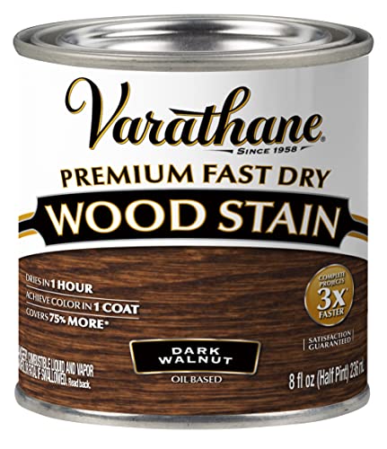 Varathane 262025 Varathane-262025 Premium Fast Dry Wood Stain, Half Pint, Dark Walnut