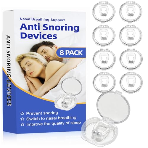 Anti Snoring Devices(8 Pack),Silicone Magnetic Stop Snoring Solution,2024 Upgraded Snoring Devices for Men and Women,Anti Snoring Nose Clip