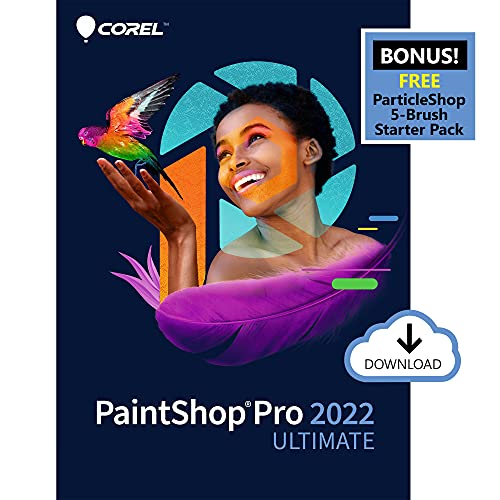 [Old Version] Corel PaintShop Pro 2022 Ultimate | Photo Editing & Graphic Design Software + Creative Bundle | Amazon Exclusive ParticleShop Starter Pack [PC Download]