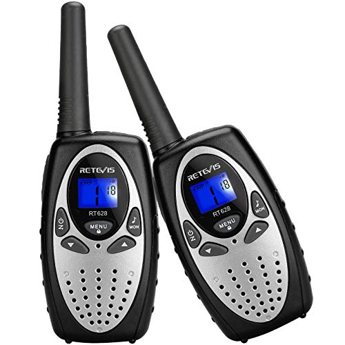 Retevis RT628 Walkie Talkies for Kids,Toy Gifts for 6-12 Year Old Boys Girls,Kid Gifts Walkie Talkie for Adults Outdoor Camping Hiking(Silvery 1 Pair)