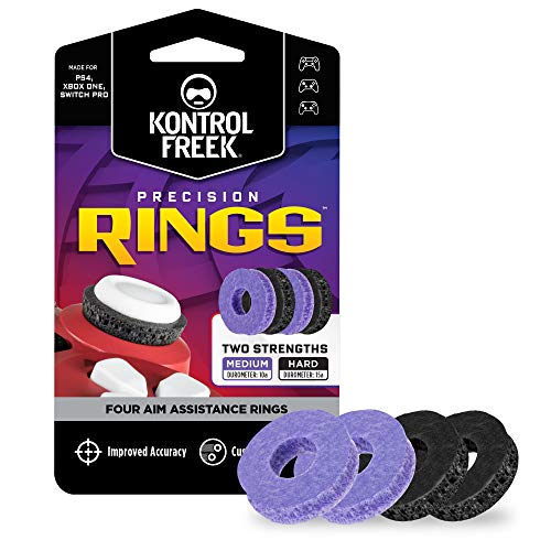 KontrolFreek Precision Rings | Aim Assist Motion Control for PlayStation 4 (PS4), PS5, Xbox One, XBX, Switch Pro & Scuf Controller (Black/Purple)