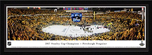 2017 Stanley Cup Champions, Pittsburgh Penguins - 42x15.5-inch Single Mat, Select Framed Picture by Blakeway Panoramas