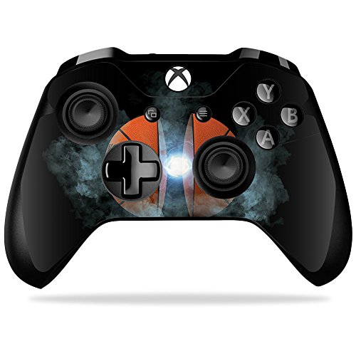 MightySkins Skin Compatible with Microsoft Xbox One X Controller - Basketball Orb | Protective, Durable, and Unique Vinyl Decal wrap Cover | Easy to Apply, Remove, and Change Styles | Made in The USA