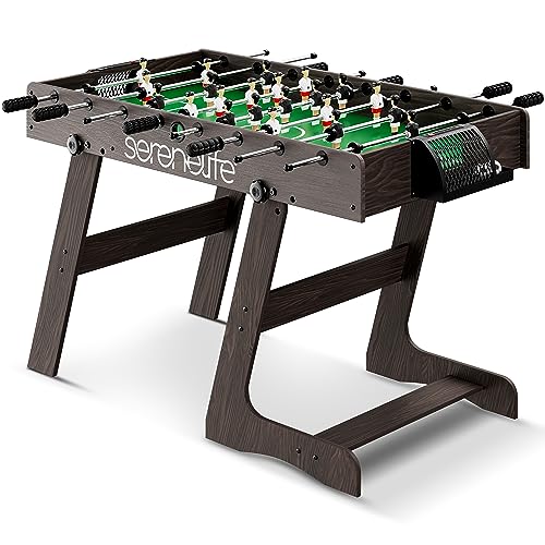 SereneLife Full Size Foosball Table, Competition Sized Soccer with Foose Ball Set for Home, Family Arcade Game Room