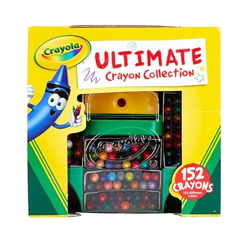 Crayola Ultimate Crayon Box Collection (152ct), Bulk Kids Crayon Caddy, Classic & Glitter Crayons for Classrooms, Gift for Kids