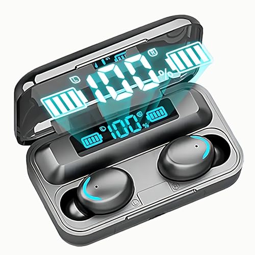 Wireless Bluetooth headphones,Bluetooth 5.3,Power display, TWS in-ear,surround bass noise cancellation CVC8.0,IPX7 waterproof hi-fi stereo headphone A