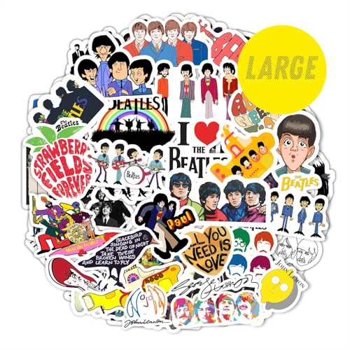 81Pcs Large The Beatle Stickers for Laptop - Classic Rock Stickers, Band Stickers, Rock Band Sticker Pack, Beatle Merch, Beatle Gifts, Beatle Poster