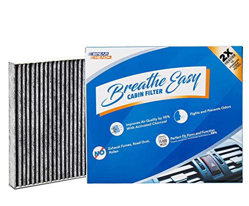 Spearhead Odor Defense Breathe Easy AC & Heater Cabin Filter | Fits Various 2009-2024 Acura/Honda Like OEM | Up to 25% Longer Lasting w/Activated Carbon (BE-182)