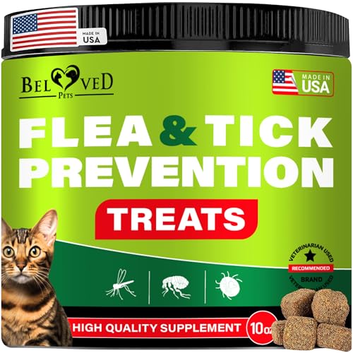 Flea and Tick Prevention Chewable Pills for Cats - Revolution Oral Flea Treatment for Pets - Pest Control & Natural Defense - Chewables Small Tablets Made in USA (Salmon Fish (for Cats))