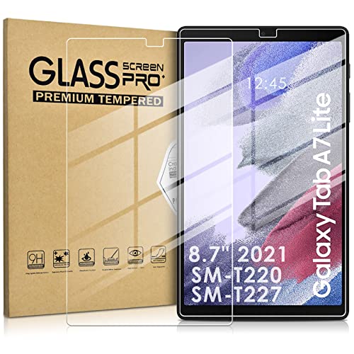 【2-PACK】DETUOSI Screen Protector for Samsung Galaxy Tab A7 Lite 8.7' 2021 (SM-T220/T227U/T225),Ultra-Clear/Case Friendly/Touch Sensitive/Bubble Free/Anti-Scratch Mica Galaxy Tab A7 Lite Tempered Glass