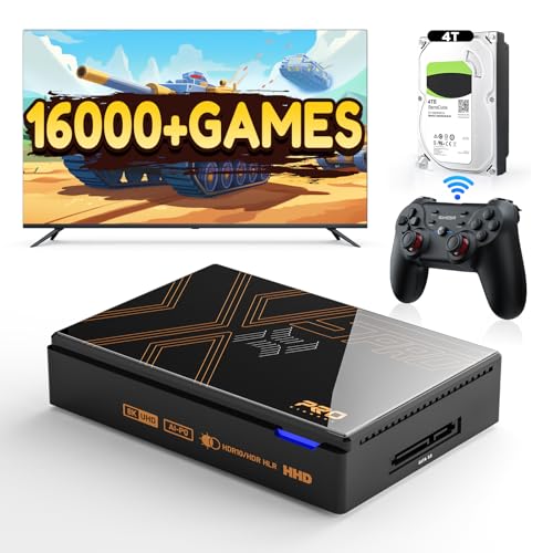 Kinhank Super Console X5 PRO Video Game Consoles with 16000+ Games, Android 12 OS,8GB+64GB Retro Game Console Support AV1, 2.4G/5G WiFi 5 Ethernet, RK3588S Chipset, Wireless Controller,8K UHD Output