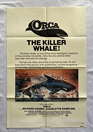 ORCA - 27'x41' Original Movie Poster One Sheet 1977 Richard Harris Folded