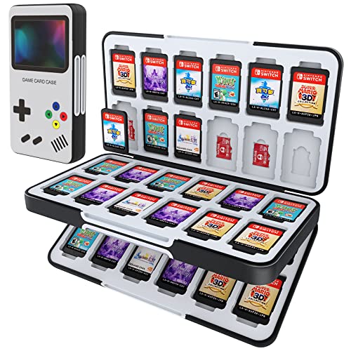 HEIYING Game Card Case for Nintendo Switch&Switch OLED,Customized Pattern Switch Lite Game Card Case with 48 Game Card Slots and 24 Micro SD Card Slots.