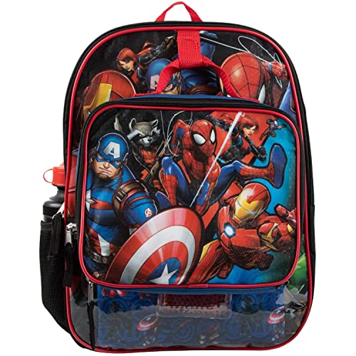 Marvel Comic Book Universe Superheroes 4-Piece Backpack Set for boys