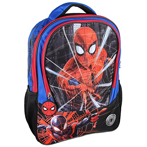 Marvel Spiderman And Miles Morales Light-Up Web Slinger 16' Travel Backpack Book Bag