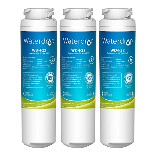 Waterdrop MSWF Refrigerator Water Filter, Replacement for GE MSWF, 101820A, 101821B, RWF1500A, Pack of 3