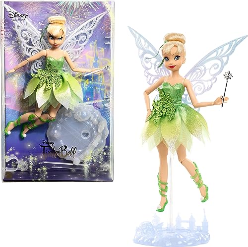 Mattel Disney Toys, Tinker Bell Collector Doll with Wings to Celebrate Disney 100 Years of Wonder, Inspired by Peter Pan