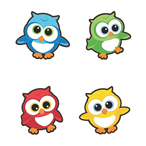 Fun Express Bulletin Board Cutouts - Owls - 48 Pieces - Educational and Learning Activities for Kids