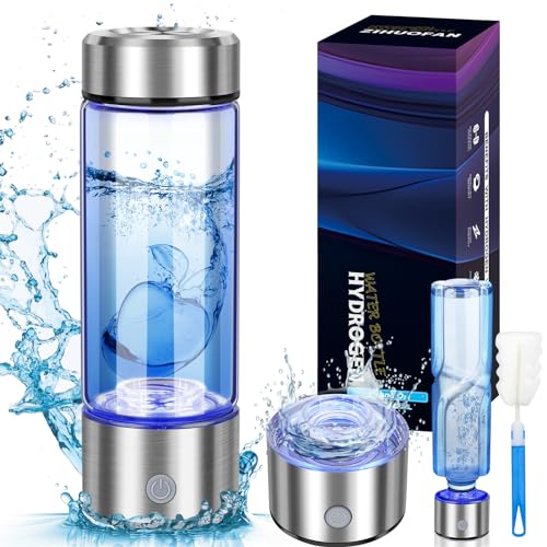 Hydrogen Water Bottle, Hydrogen Water Bottle Generator, Three Minute Rapid Electrolysis, 420ml Portable Hydrogen Water Generator for Office, Daily Use, Travel and Gifts