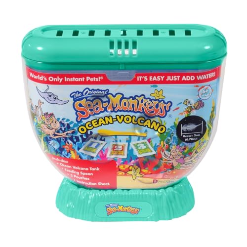 Sea-Monkeys Ocean Volcano - World's Only Instant Pets - Assorted Colors - Ages 6+ (Pack of 1)
