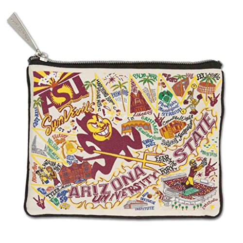 catstudio Arizona State University Collegiate Zipper Pouch Purse | Holds Your Phone, Coins, Pencils, Makeup, Dog Treats, & Tech Tools