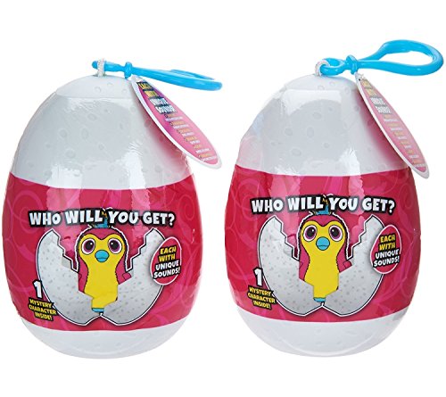 Hatchimals Keychain, Backpack Clip: 2-Pack, 3.5' (Styles & Colors Vary) by Wish Factory