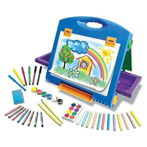 Small World Toys Writing Tablet for Kids, Deluxe Artist Kids Easels for Toddlers Age 3-5, Sketch Writing Doodle Board, Preschool Learning Activities and Educational Toys for Boys and Girls