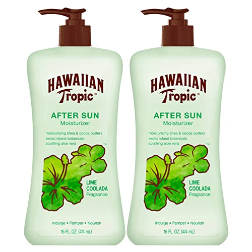 Hawaiian Tropic Lime Coolada After Sun Lotion, 16oz | After Sun Care, Daily Moisturizing Lotion, After Sun Aloe, Cocoa Butter Lotion, Shea Butter Lotion, After Sun Skin Care, 16oz each Twin Pack