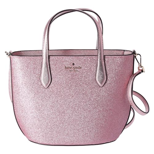 Kate Spade Glitter Glimmer Small Zip Satchel Crossbody Bag Holiday (Mitten Pink)