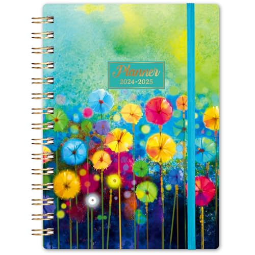 2024-2025 Planner - Planner 2024-2025, Academic Planner 2024-2025 from Jul. 2024 to Jun. 2025, 6.4' × 8.5' Planner Twin-Wire Binding, Elastic Closure
