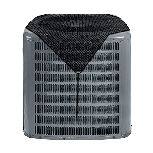 E&K Outdoor AC Unit Cover Outside Air Conditioner Compressor Defender Top Cover Mesh with Bungee Protect A/C from Leaves 32'x32'