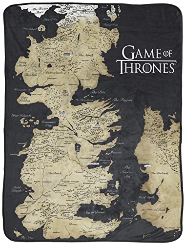 Jay Franco Game of Thrones Westeros Throw Blanket - Measures 46 x 60 inches - Fade Resistant Bedding Super Soft Fleece Bedding