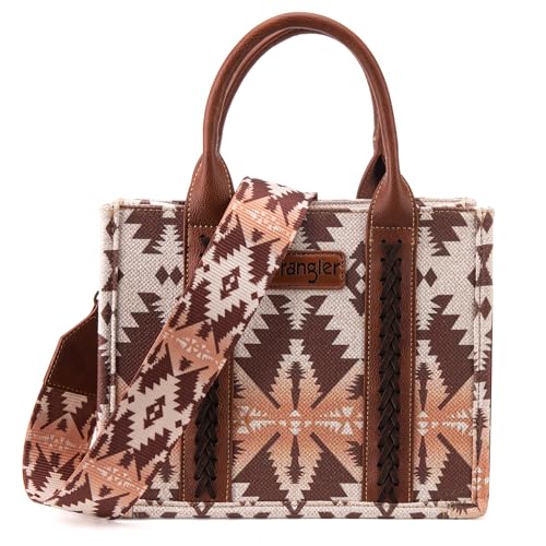 Wrangler Purse for Women Boho Aztec Tote Bag Hobo Shoulder Top Handle Handbags with Wide Guitar Strap christmas gift fall collection XY7 WG2203-8120SLCF