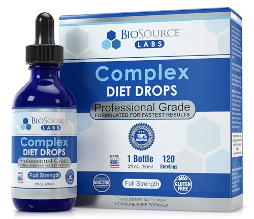 BioSource Labs Complex Diet Drops – Best Natural Weight Management Drops for Men and Women (1 Bottle, 2 fl oz)