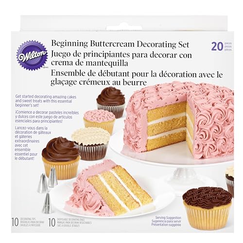 Wilton Beginning Buttercream Decorating Set, 20-Piece Cake Decorating Kit