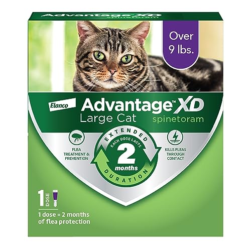 Advantage XD Large Cat Flea Prevention & Treatment For Cats over 9lbs. | 1-Topical Dose, 2-Months of Protection Per Dose