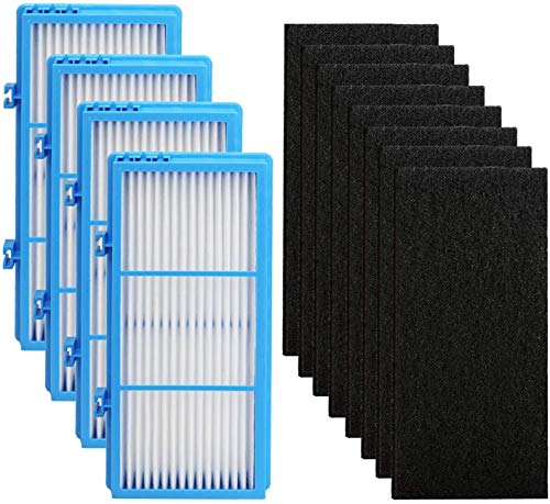 Colorfullife Replacement Filters for Holmes AER1 HEPA Type Total Air Filter Replacement Filters for HAPF30AT and HAP242-NUC, 4 HEPA + 8 Carbon Booster Filters