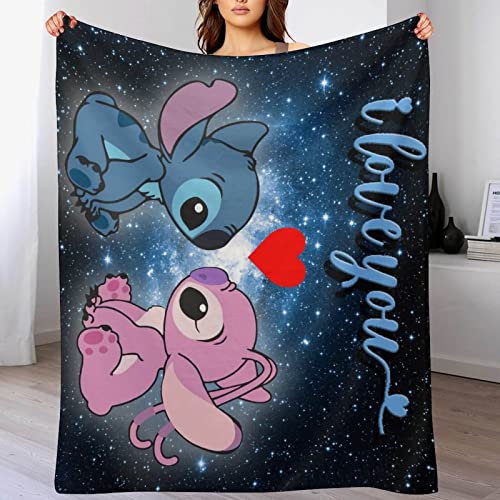 Cute Anime Blankets Gifts for Girls Boys - Ultra-Soft Lightweight Cozy Plush Flannel Throw Blanket Decor Bedding Room, Couch, Sofa Suitable for All Season 40'x50'