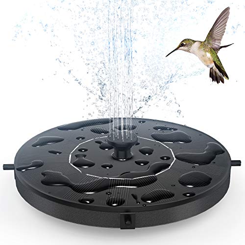 Solar Fountain, Floating Solar Powered Water Fountain Pump for Bird Bath, Garden, Pond, Pool, Outdoor (1.4W)