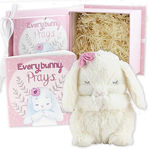 Tickle & Main Everybunny Prays The Praying Musical Bunny, 7 Inches, Ideal Baptism & Easter Gifts for Girls, Babies & Toddlers, Pink